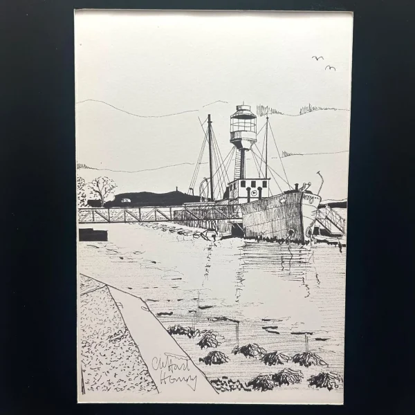 ballydorn lightship sketch by clifford henry